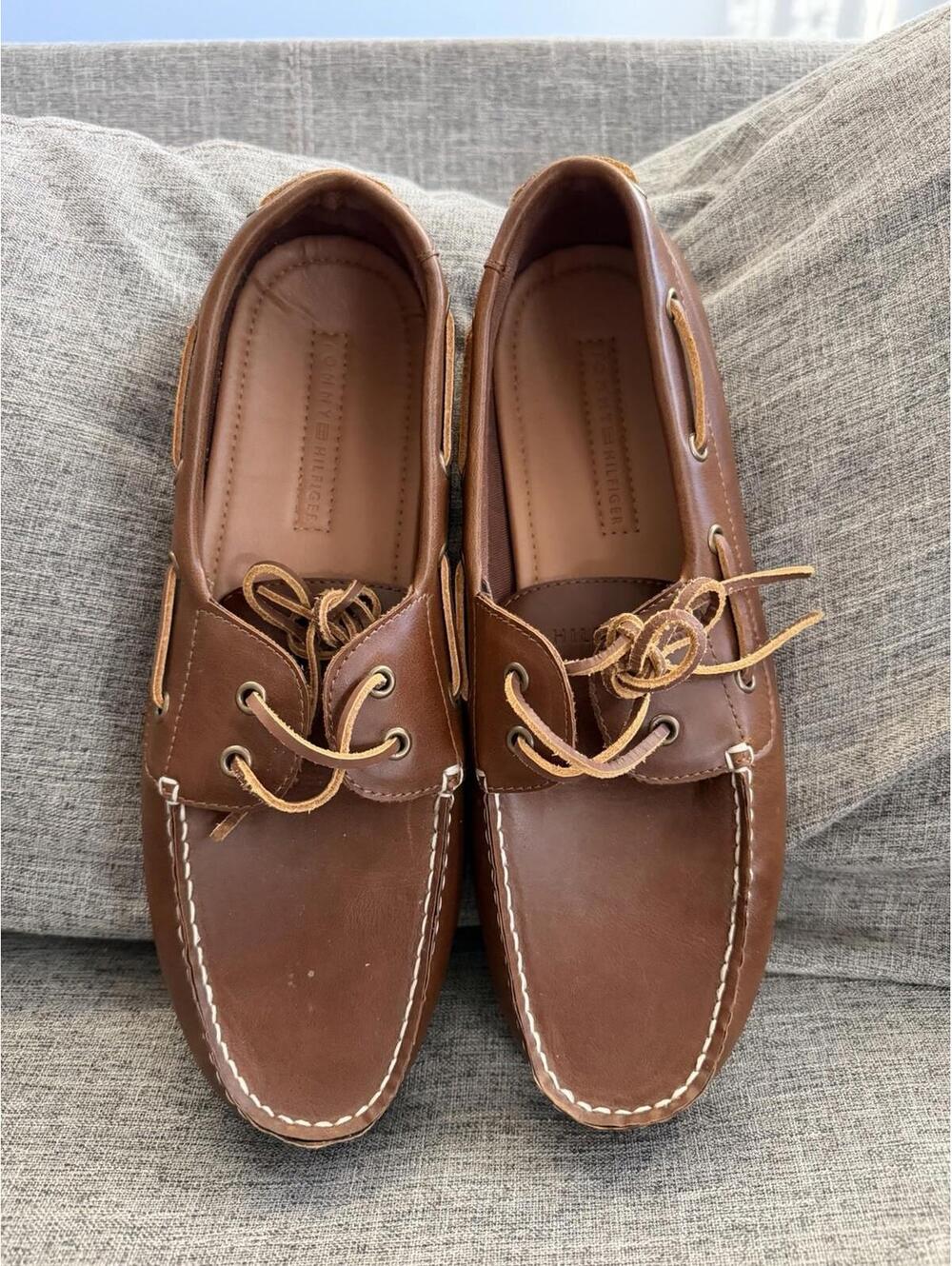 Tommy Hilfiger Boat Shoes Lace Up Mens Size 11 Wide Casual Slip On